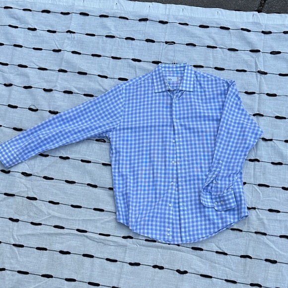 Nordstrom rack Blue and White Gingham Men's Shirt - Picture 1 of 5